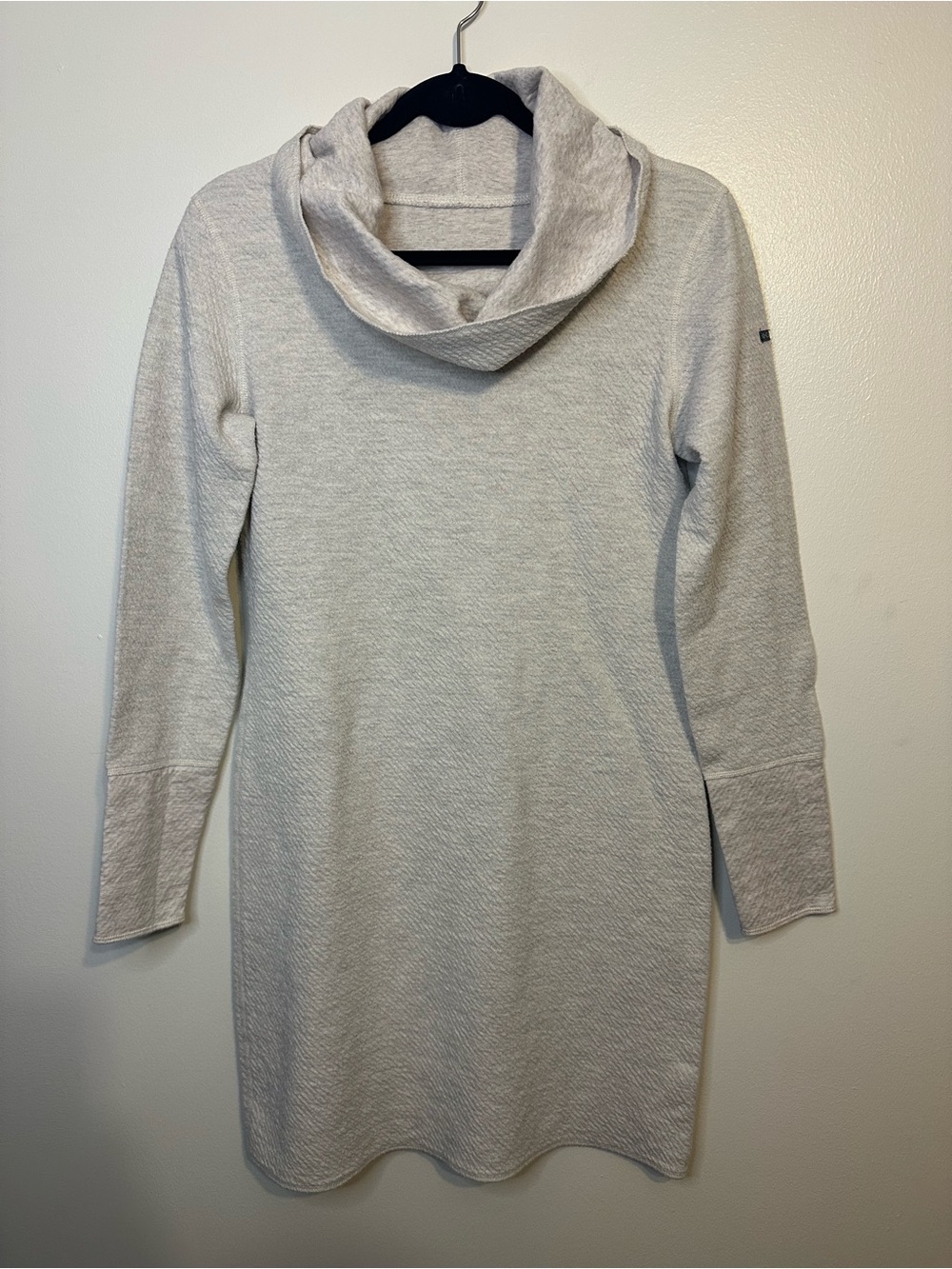 Columbia Cozy Cowl Neck Sweater Dress - Light Heather Gray